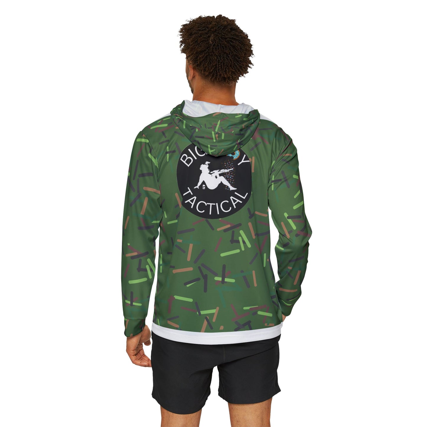 Camo Sprinkle-Men's Sports Warmup Hoodie (AOP)