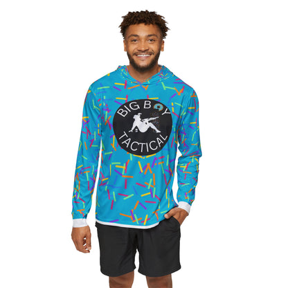 Blue Sprinkle-Men's Sports Warmup Hoodie (AOP)
