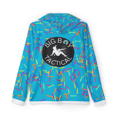 Blue Sprinkle-Men's Sports Warmup Hoodie (AOP)
